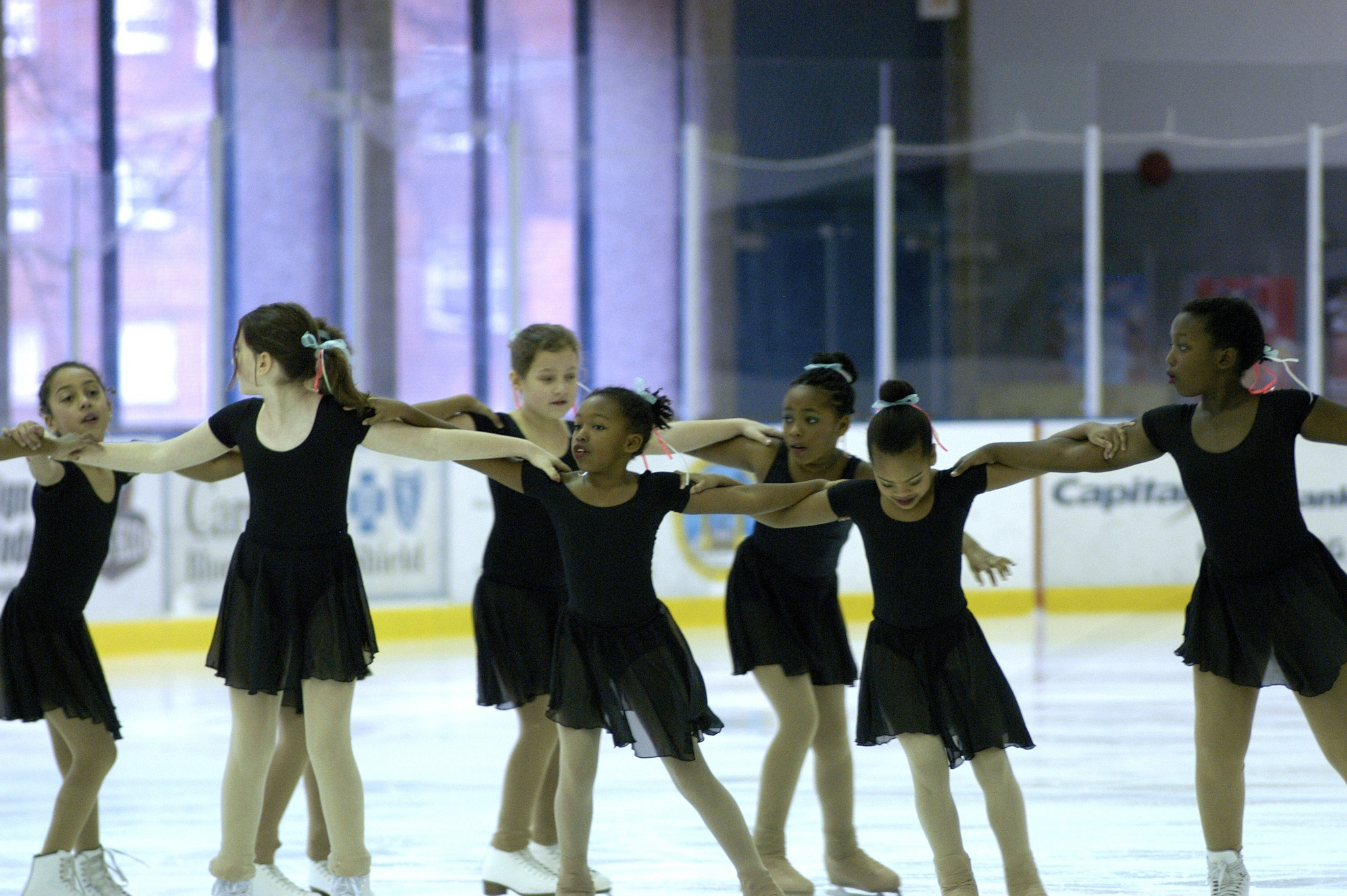 Synchronized Skating Participants on the ice